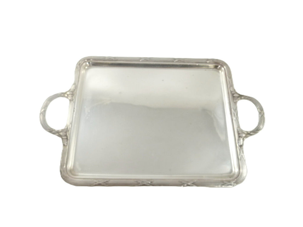 French Silver Plate Tray - 43 Chesapeake Court Antiques