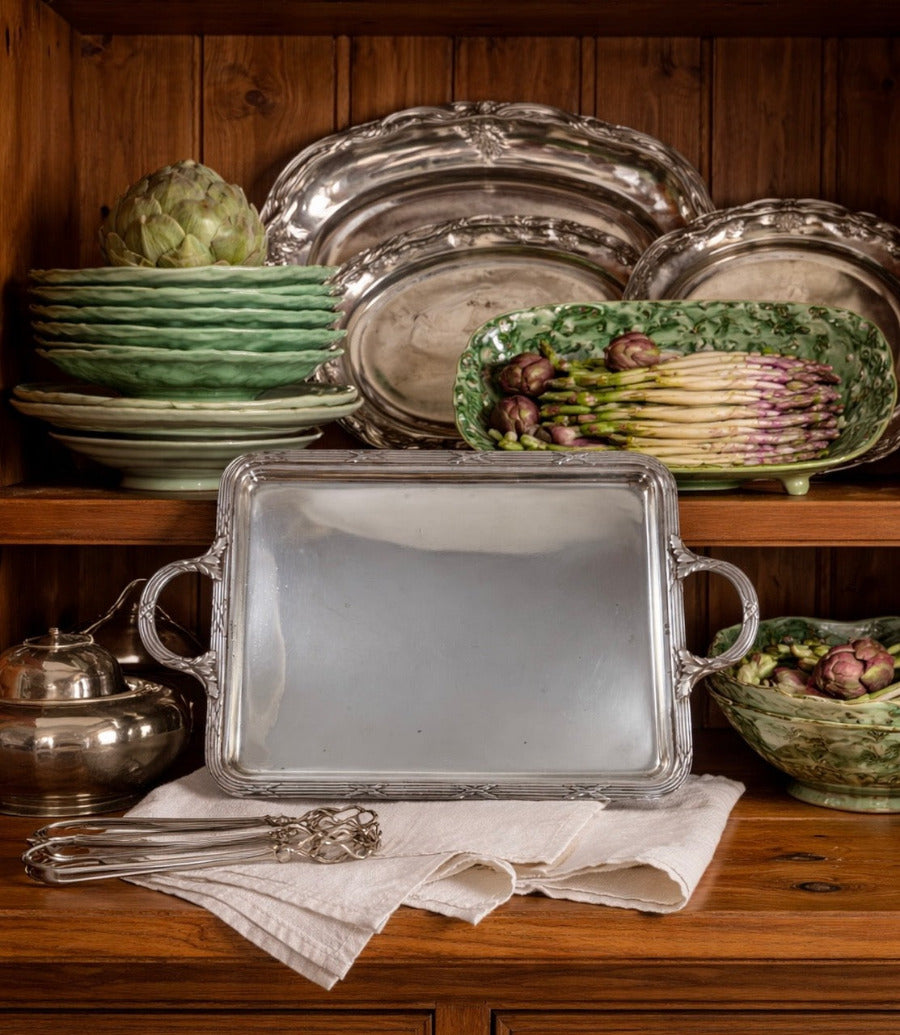 Vintage French Tray with Handles - 43 Chesapeake Court Antiques