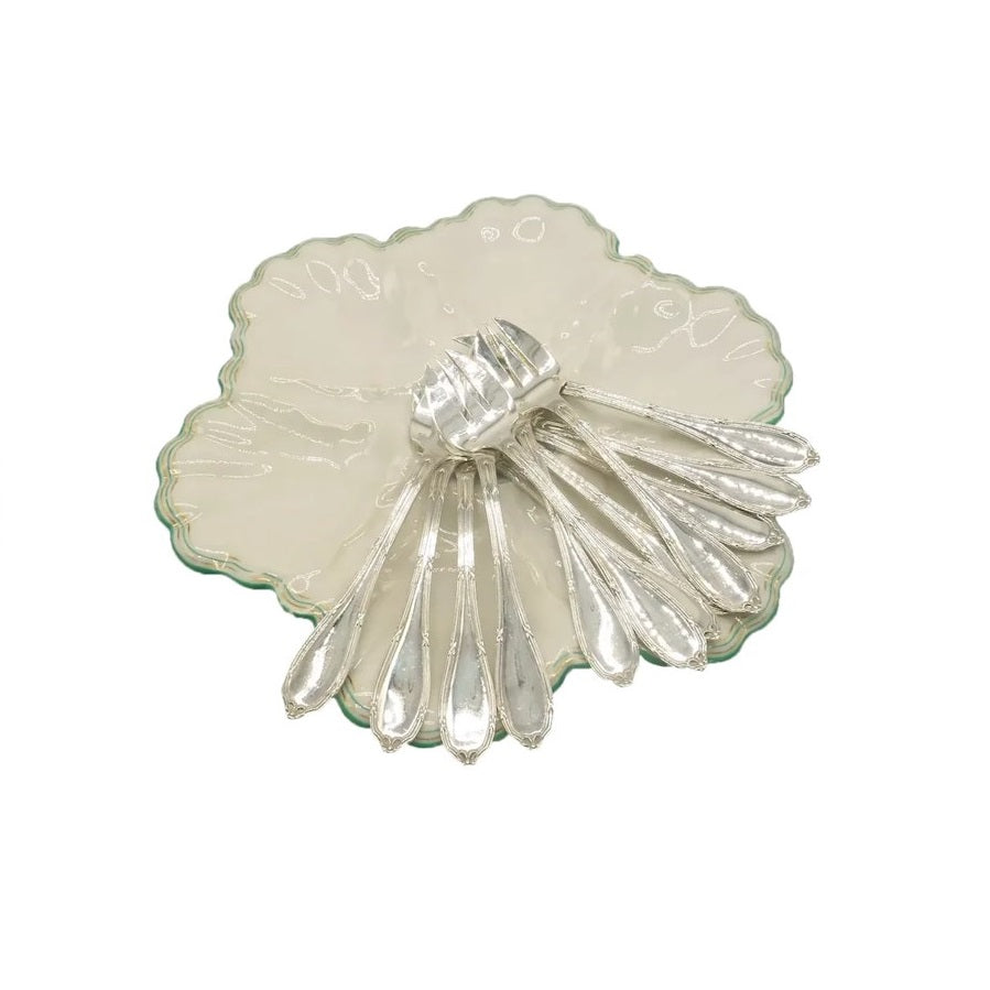 Antique Set of 12 French Silver Cocktail Forks Wedding Gift - 43 Chesapeake Court Antiques