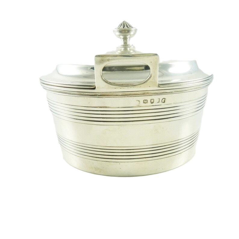 Georigan Solid Silvler Butter Dish - 43 Chesapeake Court Antiques