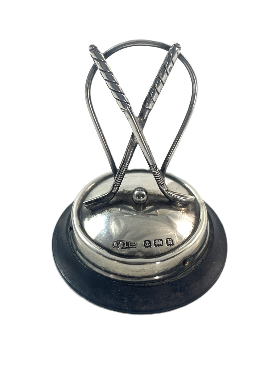 Antique Golf Motif Menu Holder - 43 Chesapeake Court Antiques