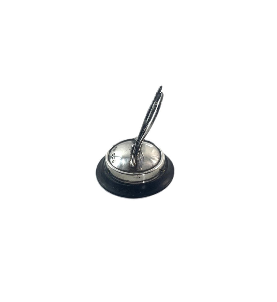Silver Place Card or Menu Holder, Sporting Interest, Golf - 43 Chesapeake Court Antiques