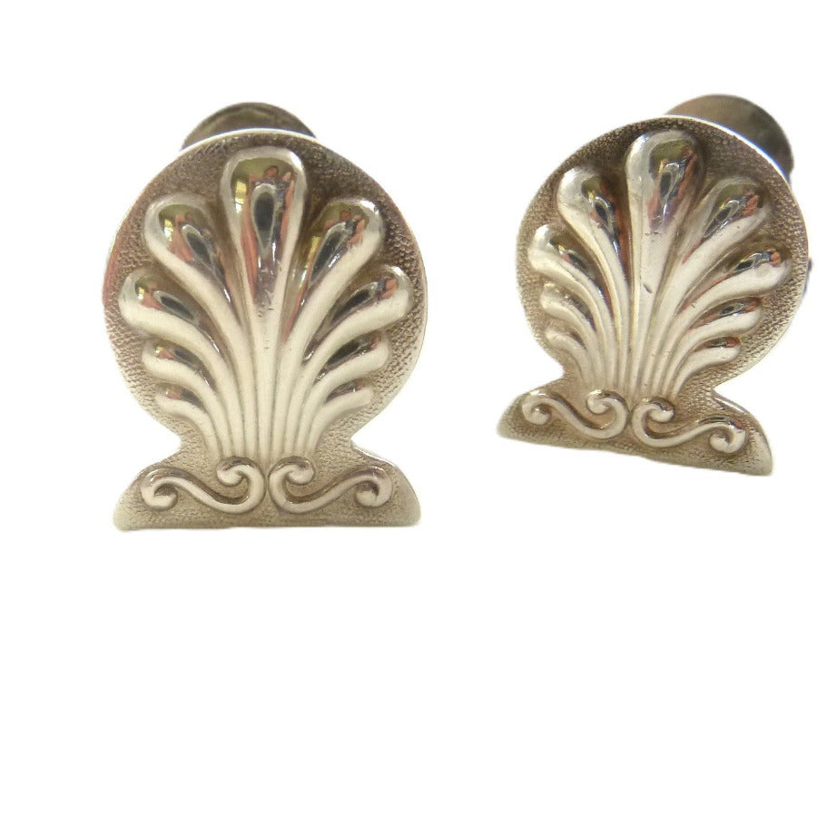 french silver plate knife rests shell motifs