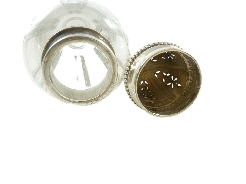french silver & crystal sugar shaker