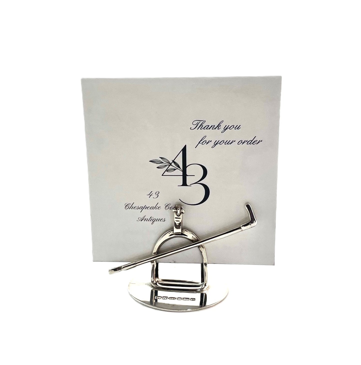Stirrup & Crop Place Card Holder - 43 Chesapeake Court Antiques