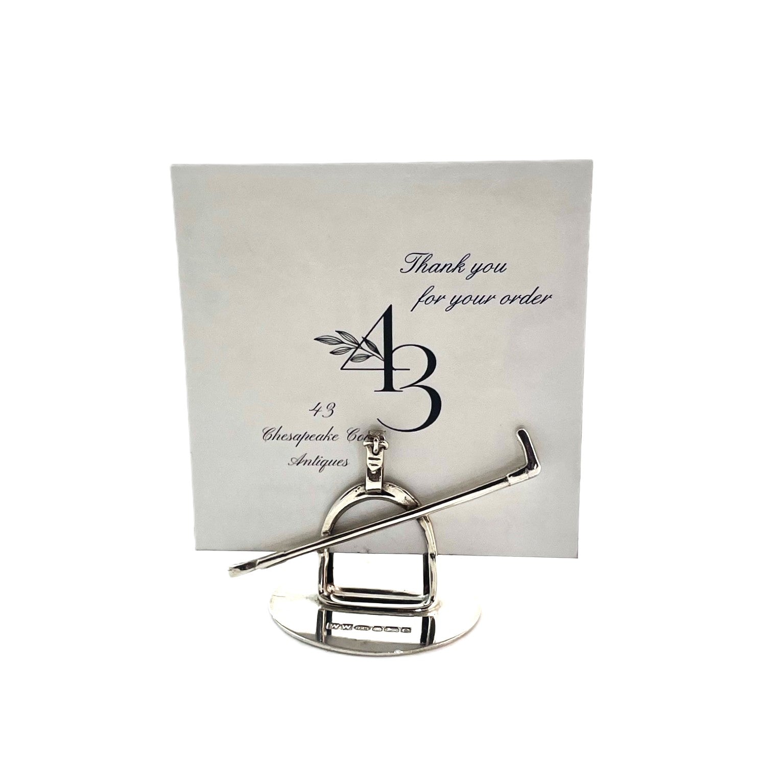 Stirrup & Crop Place Card Holder - 43 Chesapeake Court Antiques