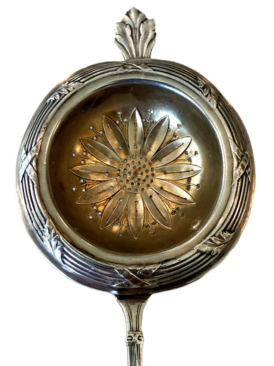 Petal Design on French Tea Strainer -43chesapeakecourtantiques