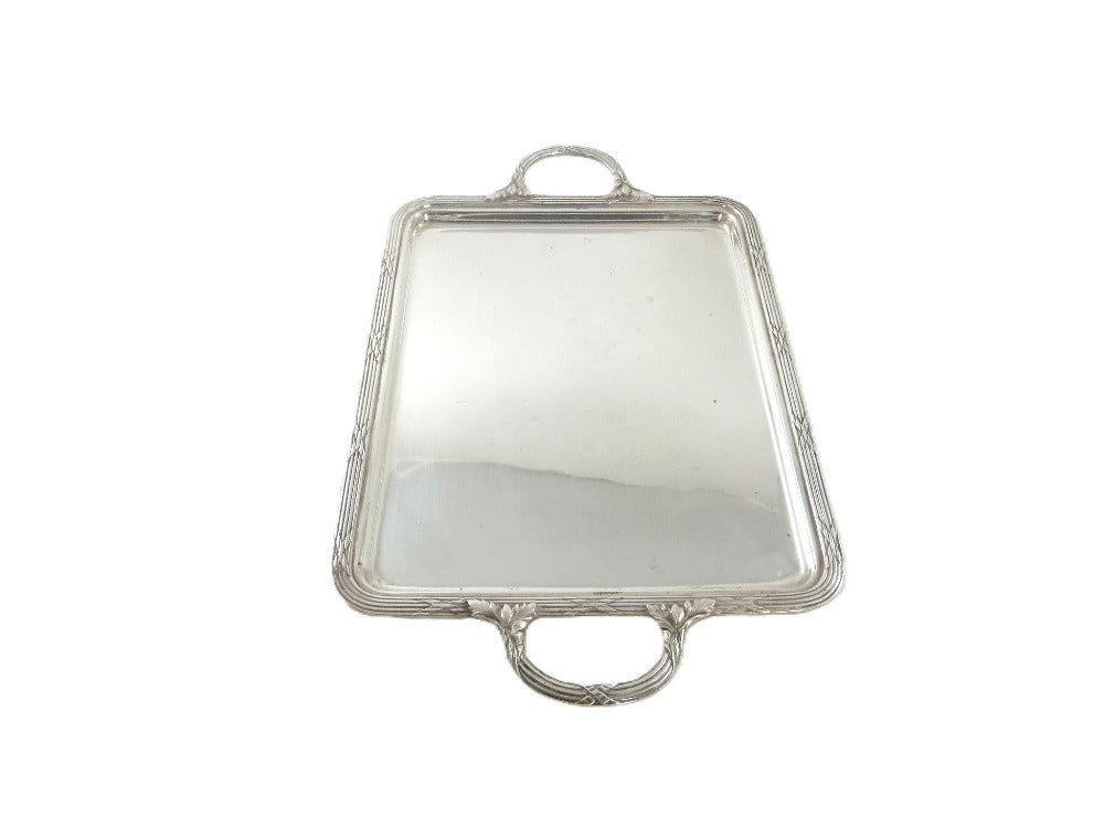 Silver Plate Tray with Handles -43 Chesapeake Court Antiques
