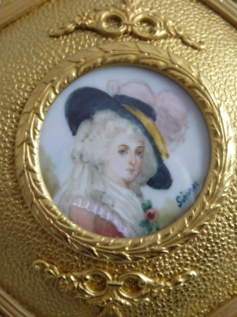 Antique French Box Portrait- 43 Chesapeake Court Antiques