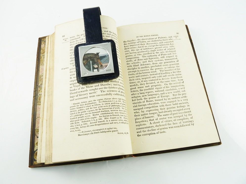 Antique English Stationary Clip or Book Marker with Sterling Silver Picture Frame - 43 Chesapeake Court Antiques