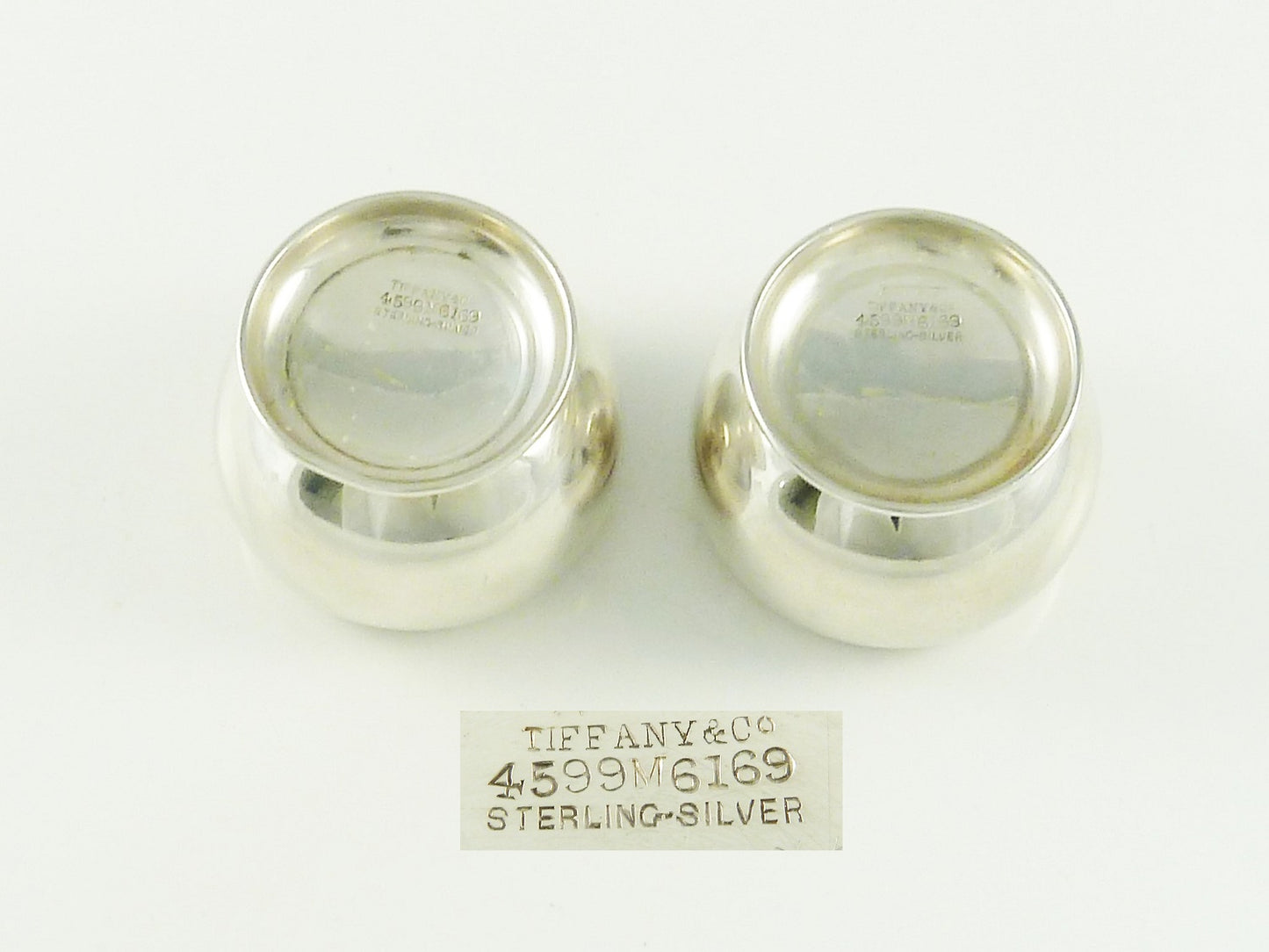 Antique Sterling Silver Salt Cellars a Pair,  Tiffany & Co - 43 Chesapeake Court Antiques