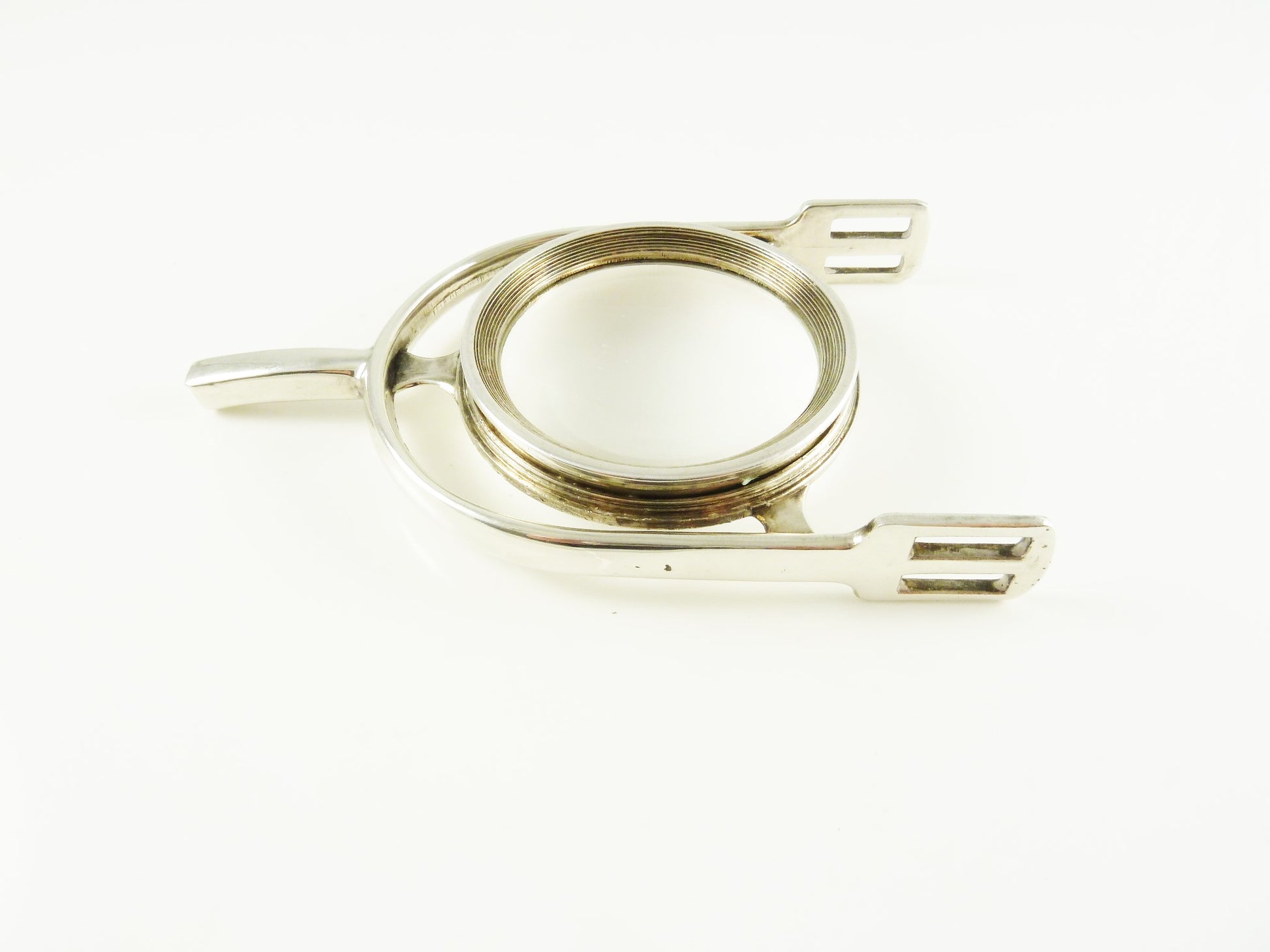 Silver Magnifying Glass Spur Shaped Equestrian Interest - 43 Chesapeake Court Antiques