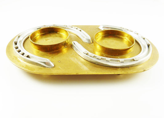 Hermès Mid-Century Brass Valet or Tray with Horseshoes - 43 Chesapeake Court Antiques