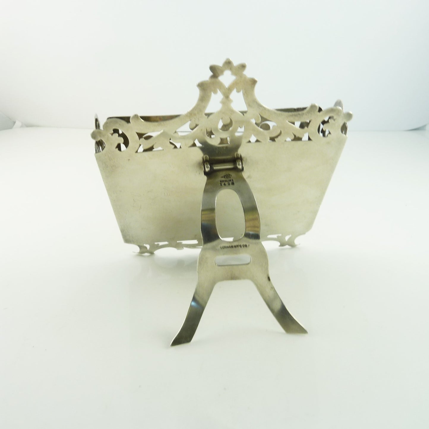 Antique Sterling Silver Letter Rack or Holder, Gorham C 1890 - 43 Chesapeake Court Antiques