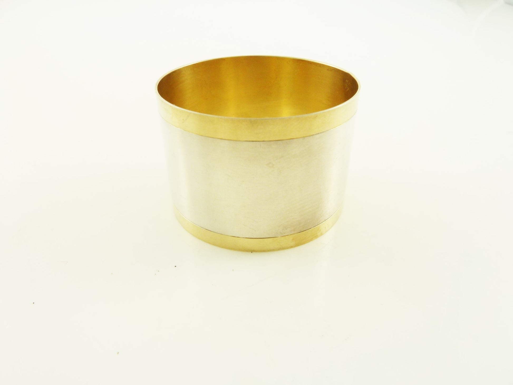 Antique French Sterling Silver Napkin Ring with Vermeil Edges & Interior - 43 Chesapeake Court Antiques