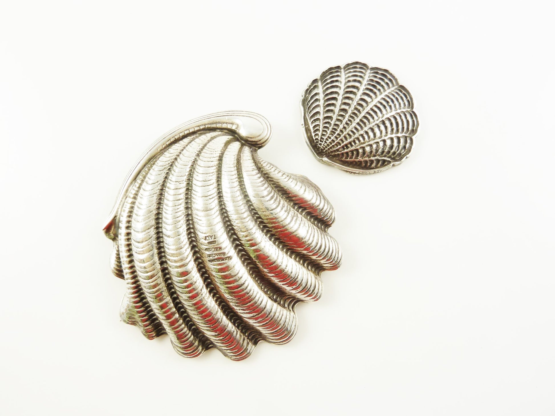 Silver Shell Dishes by Buccellati, Tridacna and Venus - 43 Chesapeake Court Antiques