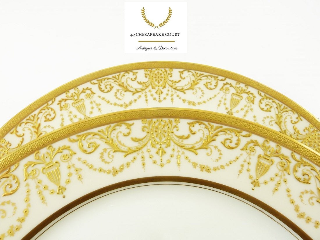 French Service Plates, Antique Porcelain  - 43 Chesapeake Court Antiques