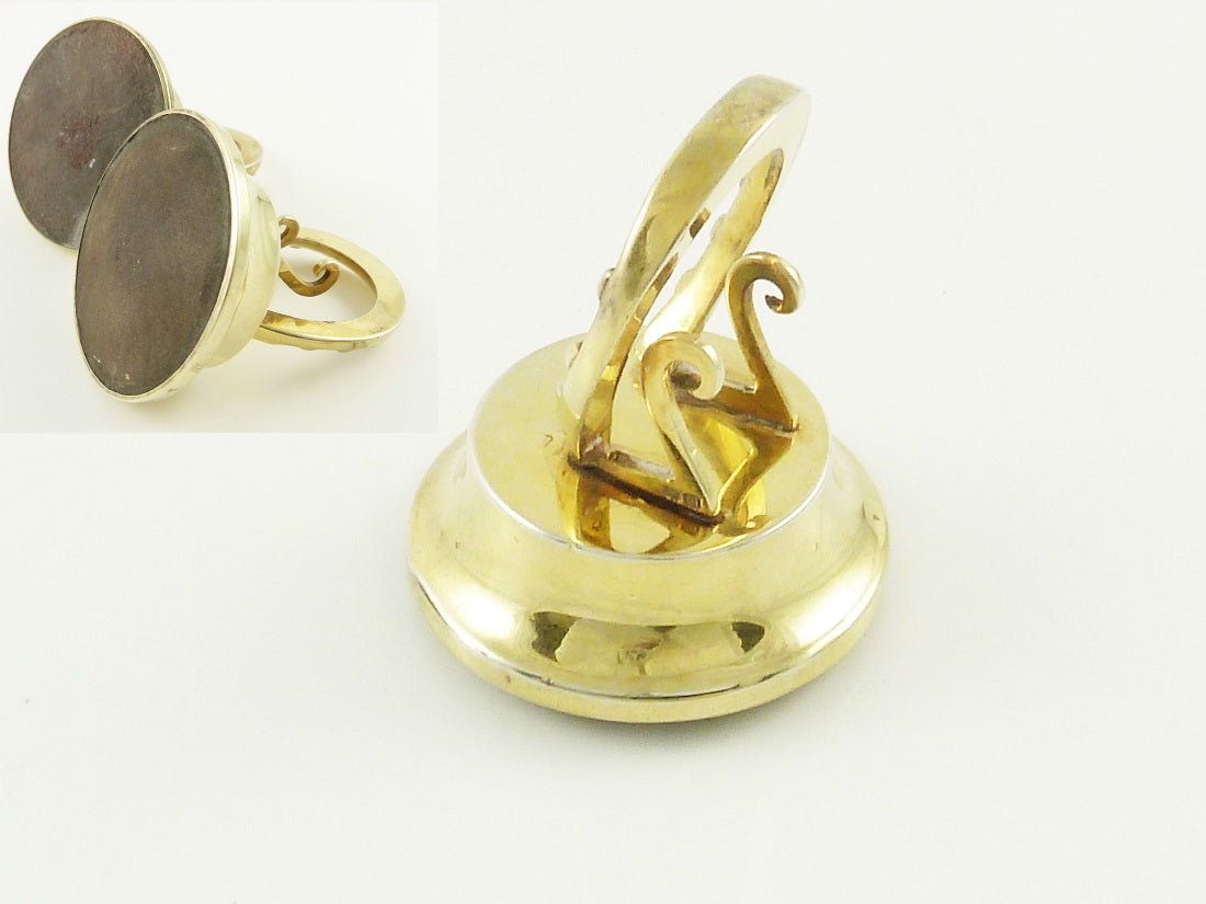 Silver & Gilt Menu Holders Horseshoe Design, George V - 43 Chesapeake Court Antiques