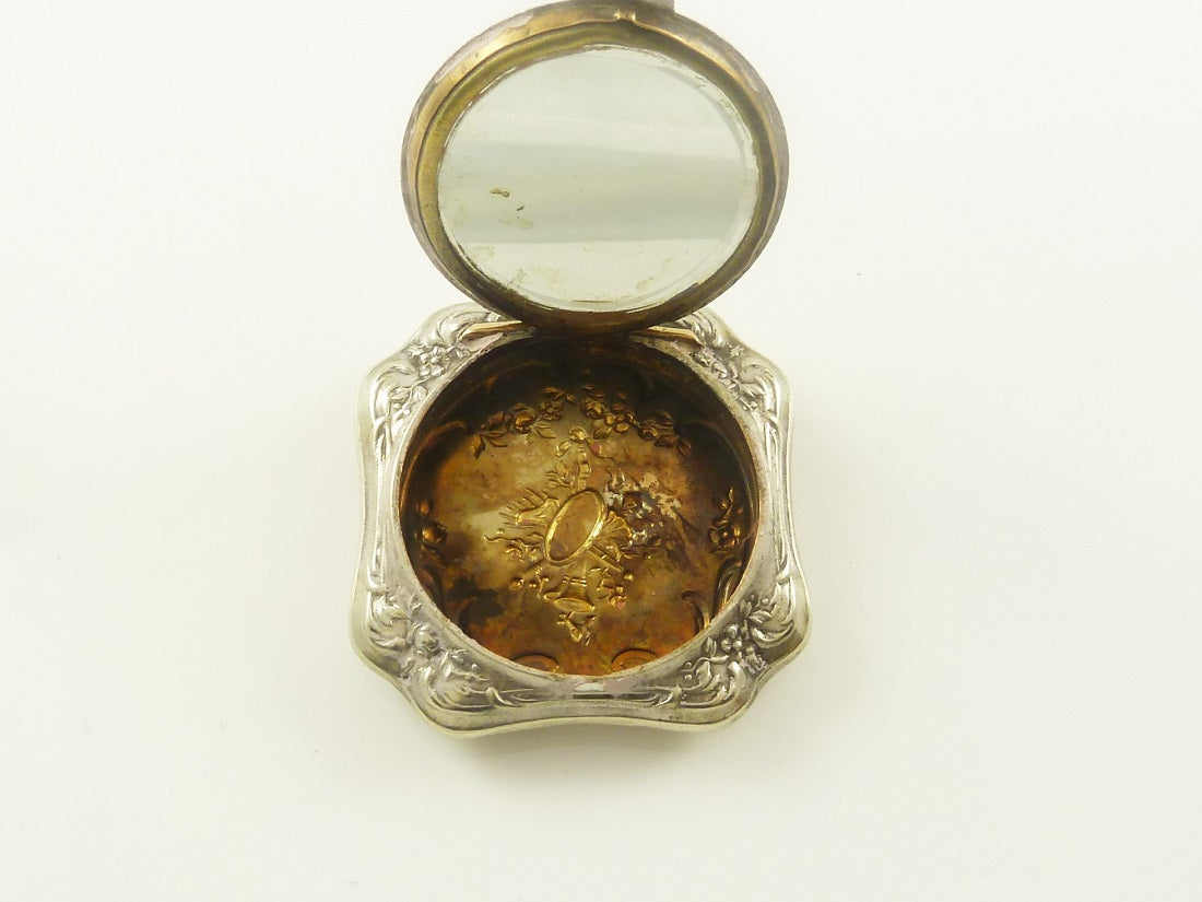 Antique French Locket Gilt Interior Mirror - 43 Chesapeake Court Antiques
