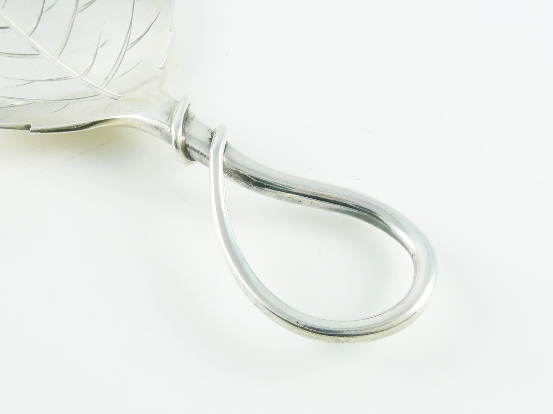 Antique Sterling Silver Tea Caddy Spoon Loop Handle - 43 Chesapeake Court Antiques