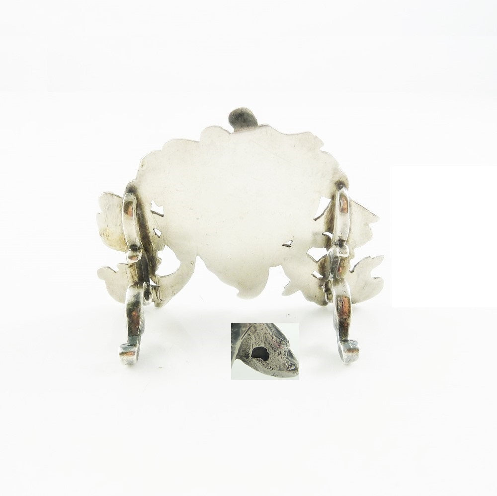 Antique French Silver Menu Holder - 43 Chesapeake Court Antiques