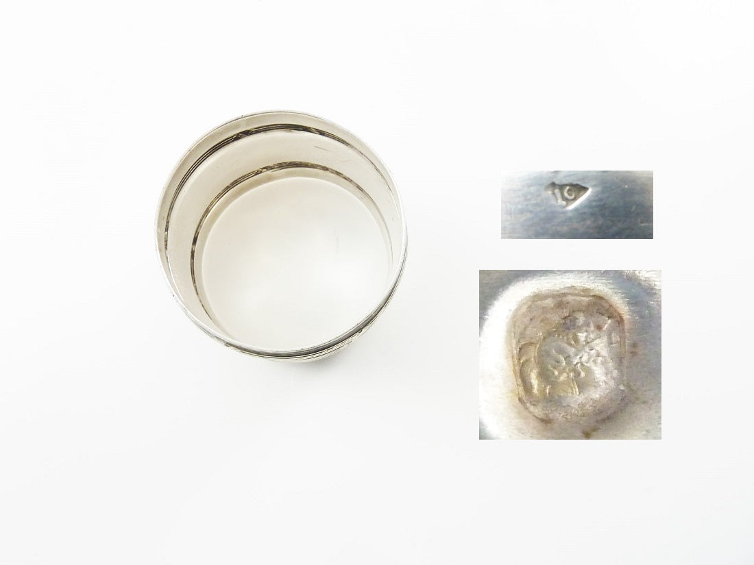 French Sterling Silver Marks on Napkin Ring - 43 Chesapeake Court Antiques