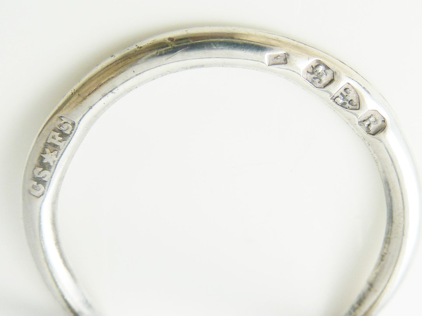 Engish Sterling Silver Marks on Menu Holder - 43 Chesapeake Court Antiques