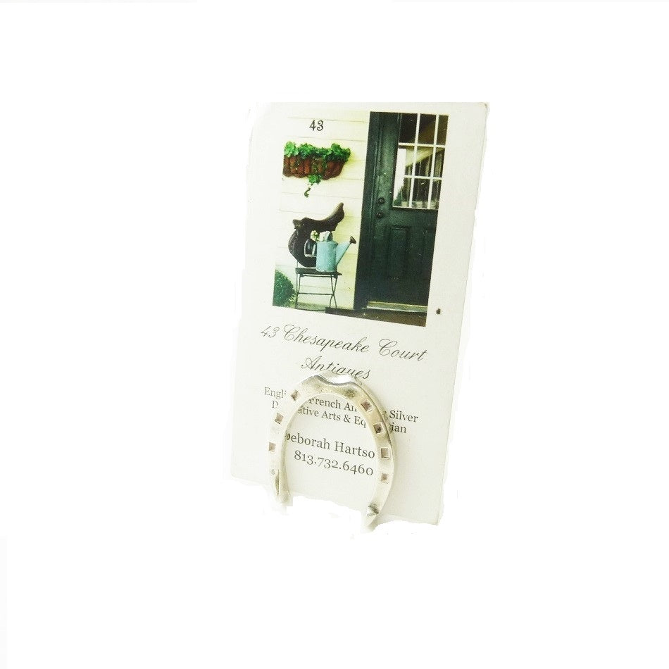 Equestrian Silver Horseshoe Card Holder 43 Chesapeake Court  Antiques