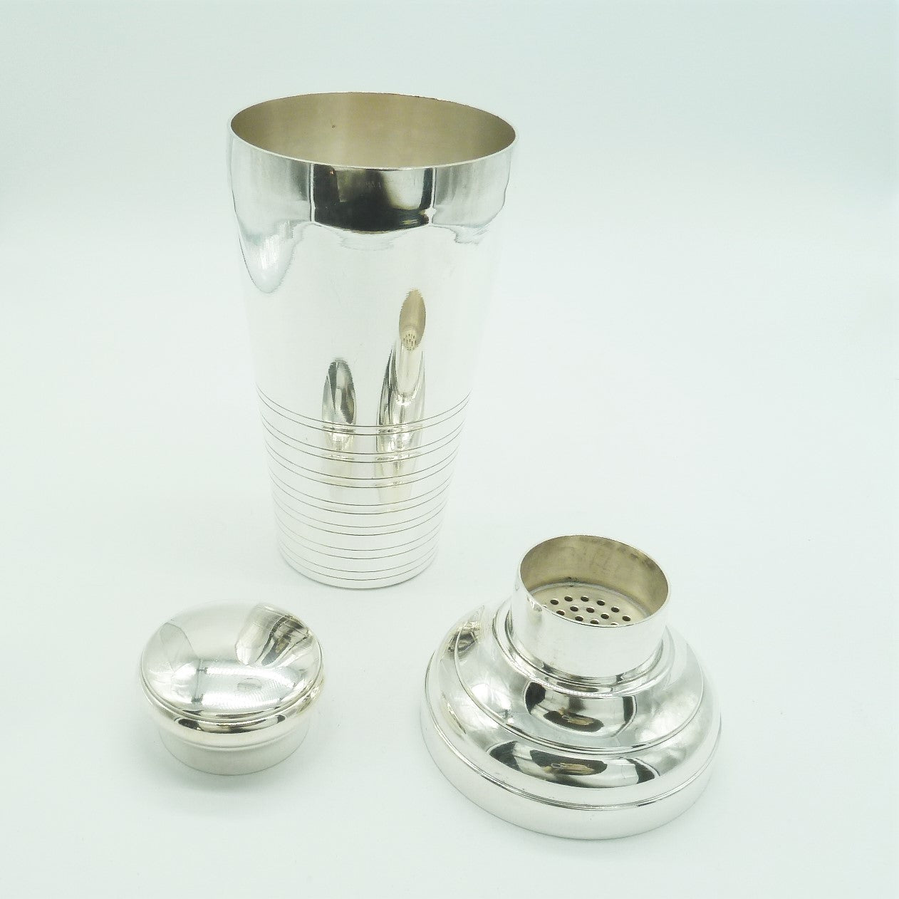French Cocktail Shaker with Strainer - 43 Chesapeake Court Antiques