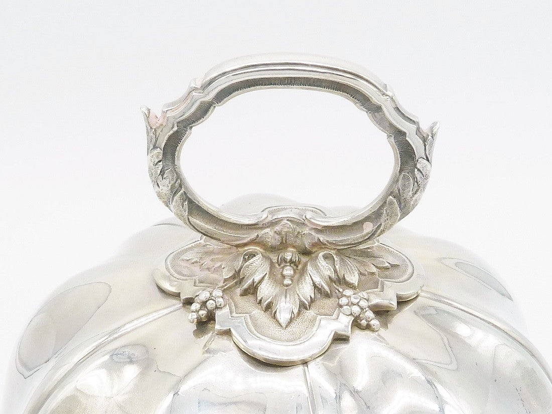 Vintage French Silver Food Cover - 43 Chesapeake Court Antiques