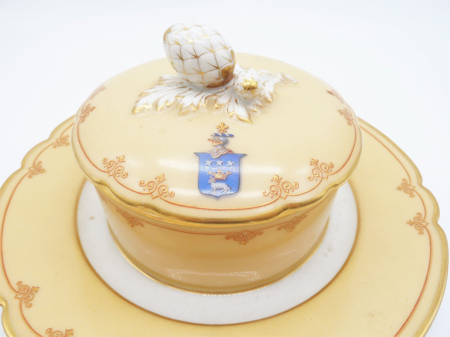 French Old Paris Porcelain Family Shield - 43 Chesapeake Court Antiques