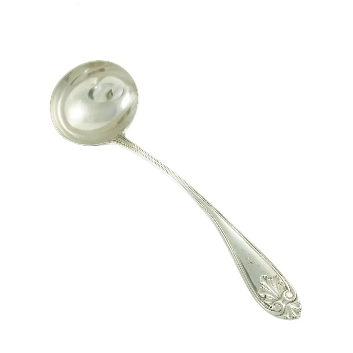 Antique Coin Silver Ladle, 19th Century Acanthus Shell Motifs - 43 Chesapeake Court Antiques