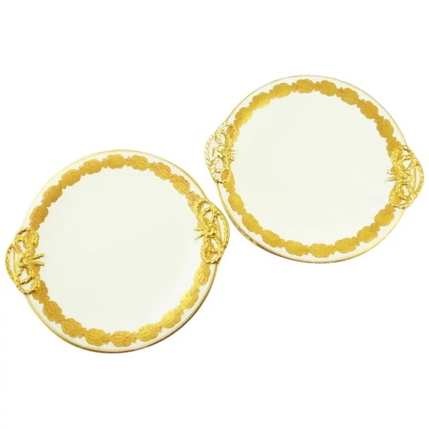 Antique English Porcelain Plates for Dessert Service - 43 Chesapeake Court Antiques