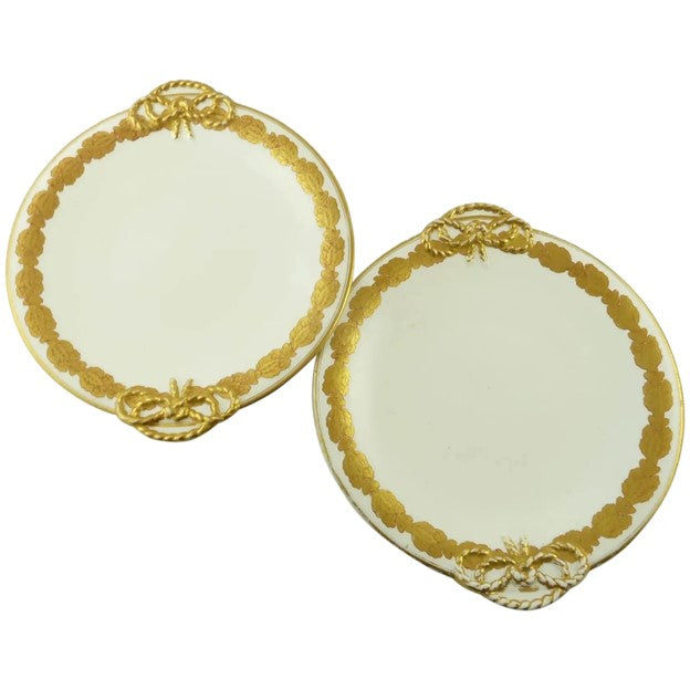Antique English Porcelain Plates for Dessert Service - 43 Chesapeake Court Antiques