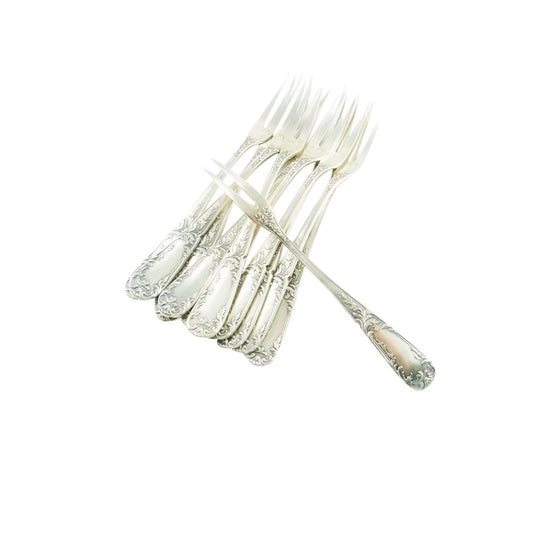 Vintage French Silver Escargot Snail Forks, Set of Twelve - 43 Chesapeake Court Antiques