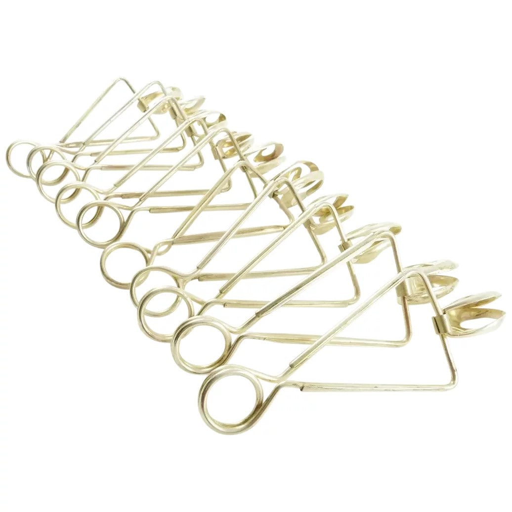 Set of Ten Escargot Tongs in Sterling Silver - 43 Chesapeake Court Antiques