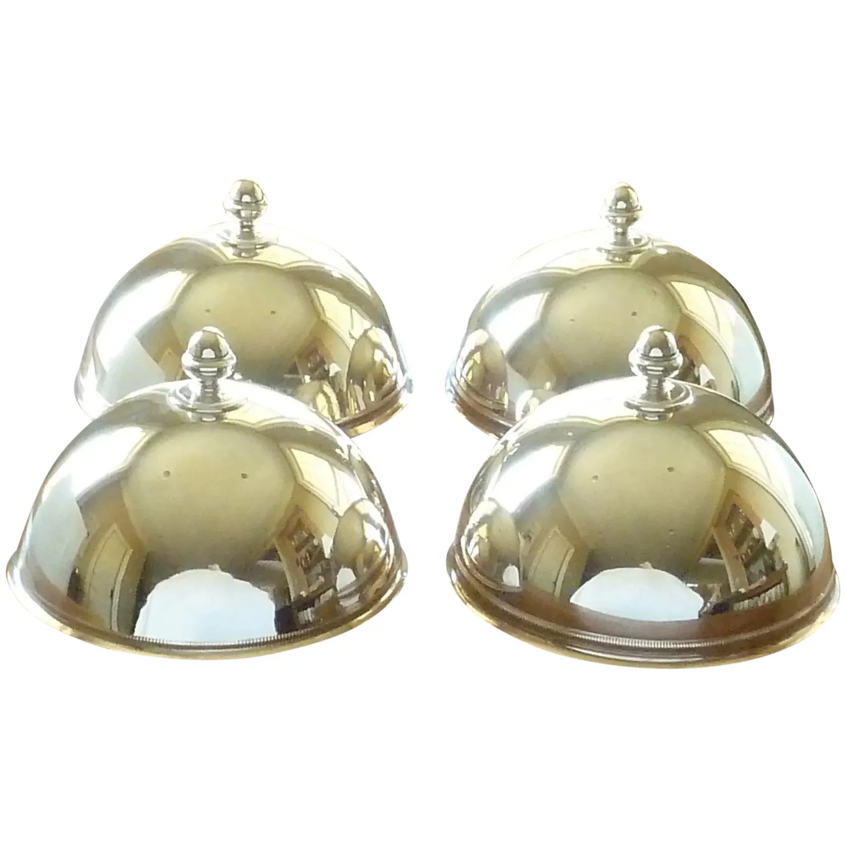 French Silver Plate Food Serving Domes or Cloche, Set of Four - 43 Chesapeake Court Antiques