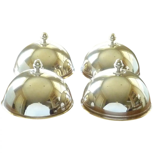 French Silver Plate Food Serving Domes or Cloche, Set of Four - 43 Chesapeake Court Antiques
