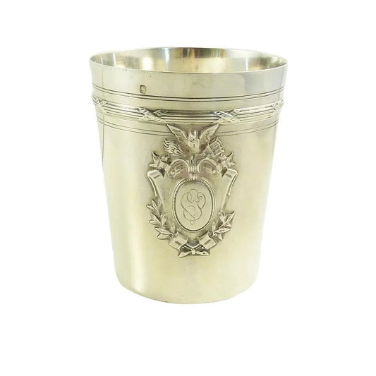 Antique French Silver Wine or Mint Julep Cup, Tumbler, Timbale - 43 Chesapeake Court Antiques