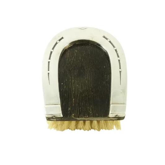 Antique French Sterling Silver Clothes Brush Horseshoe Shape, Equestrian Interest - 43 Chesapeake Court Antiques