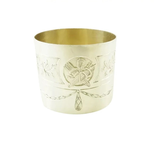 Antique French Sterling Silver Napkin Ring, Neoclassic and Art Deco Styling - 43 Chesapeake Court Antiques