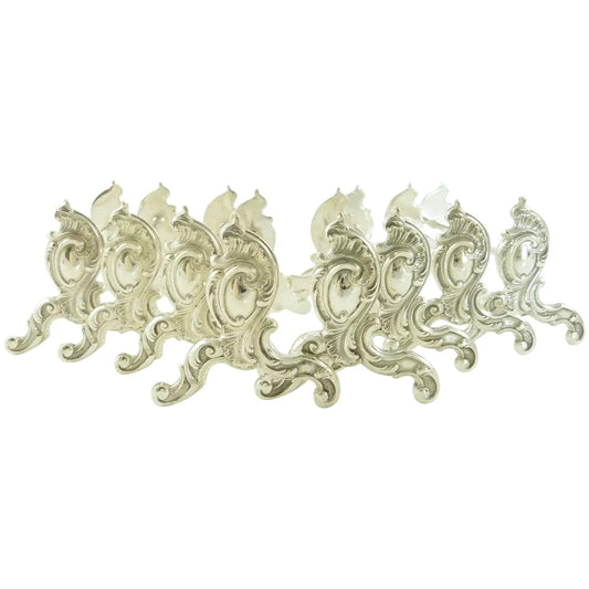 French Silver Plate Dinner Knife Rests Set of Eight, Louis XV Style - 43 Chesapeake Court Antiques