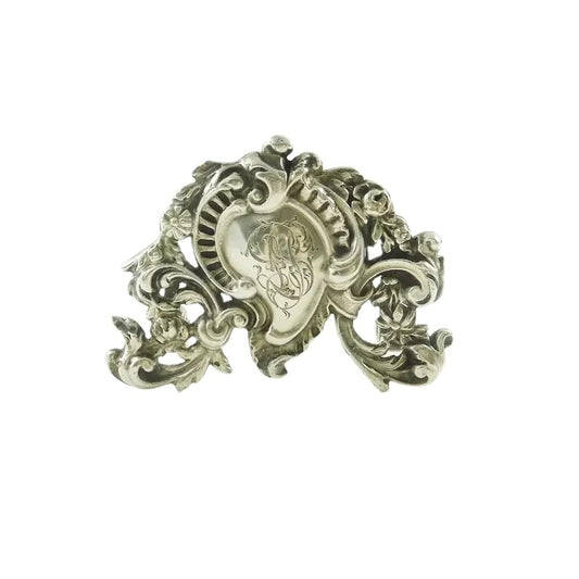 Antique French Silver Menu Holder - 43 Chesapeake Court Antiques