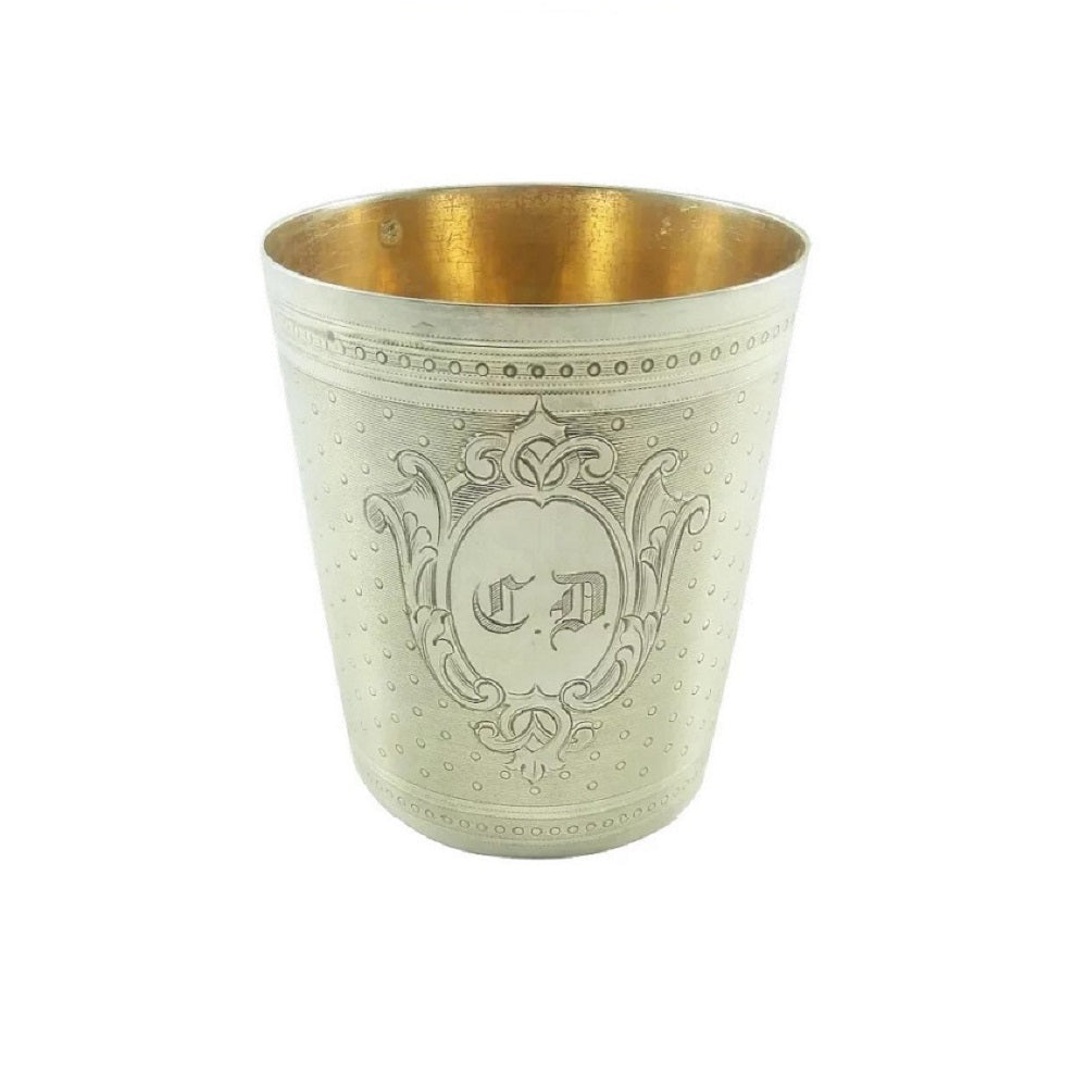 Antique French Sterling Silver Timbale, Beaker - 43 Chesapeake Court 