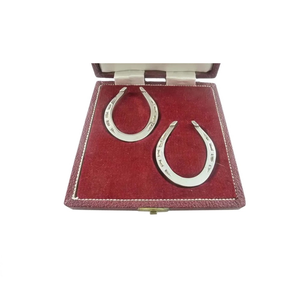 Boxed Pair Horseshoe Napkin Rings - 43 Chesapeake Court Antiques