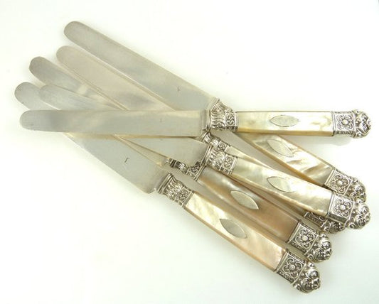 Antique French Silver & Mother of Pearl Cutlery, C 1820 - 43 Chesapeake Court Antiques