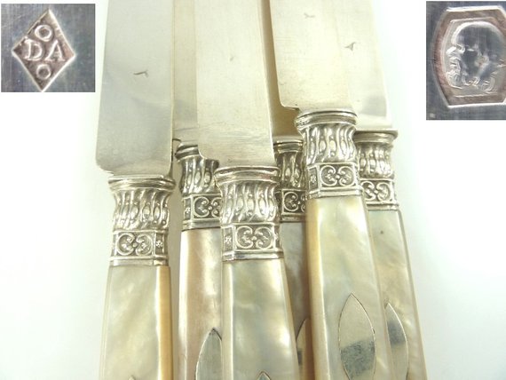 Antique French Silver & Mother of Pearl Cutlery, C 1820 - 43 Chesapeake Court Antiques