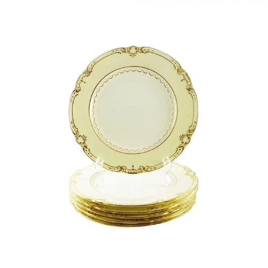 Antique Minton Set of Six Plates, Gilt Edges, C 1900 for Tiffany - 43 Chesapeake Court Antiques 