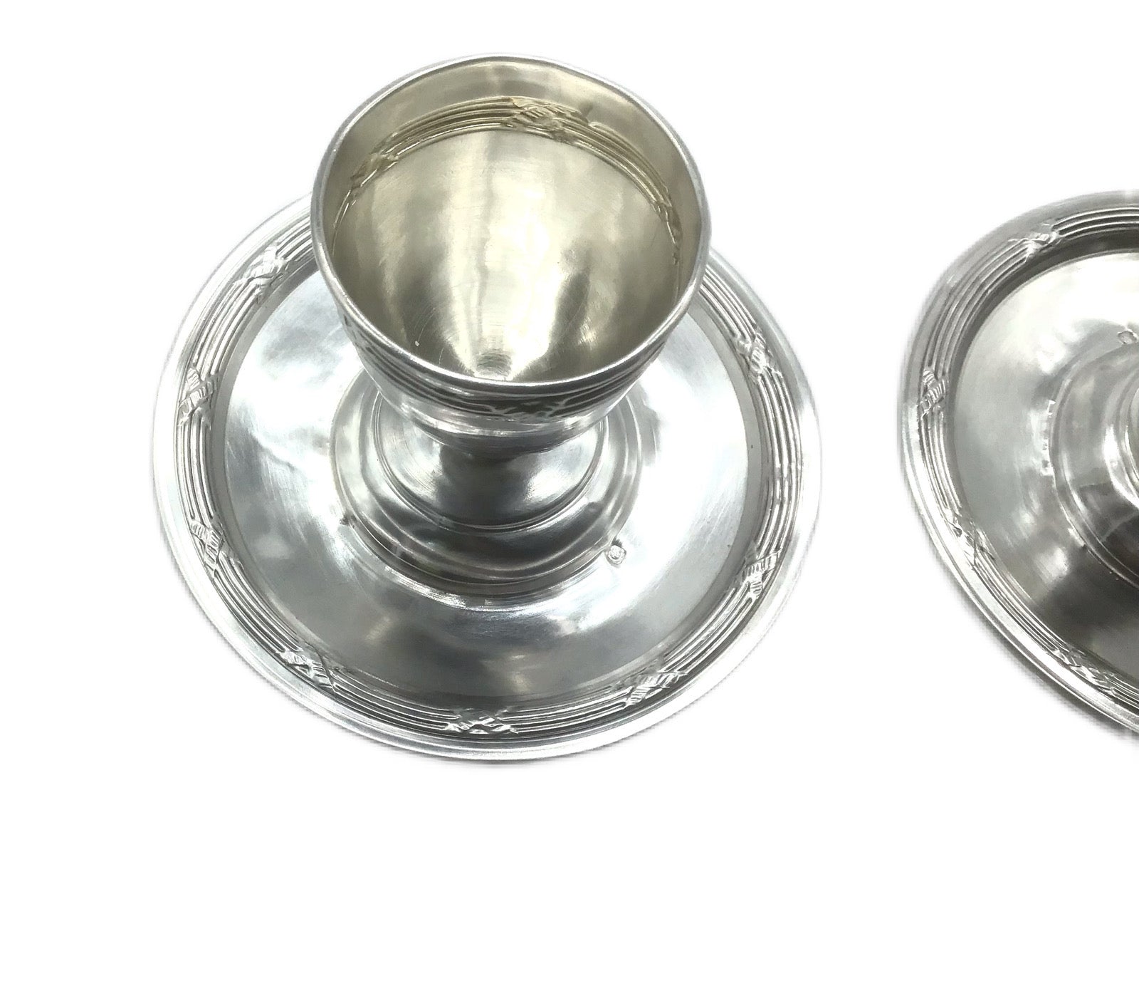 Pair 950 French Silver Egg Servers - 43 Chesapeake Court Antiques