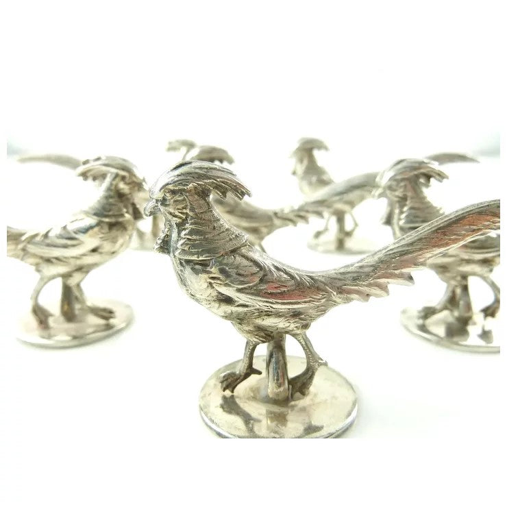 Vintage Silver Pheasants - 43 Chesapeake Court Antiques